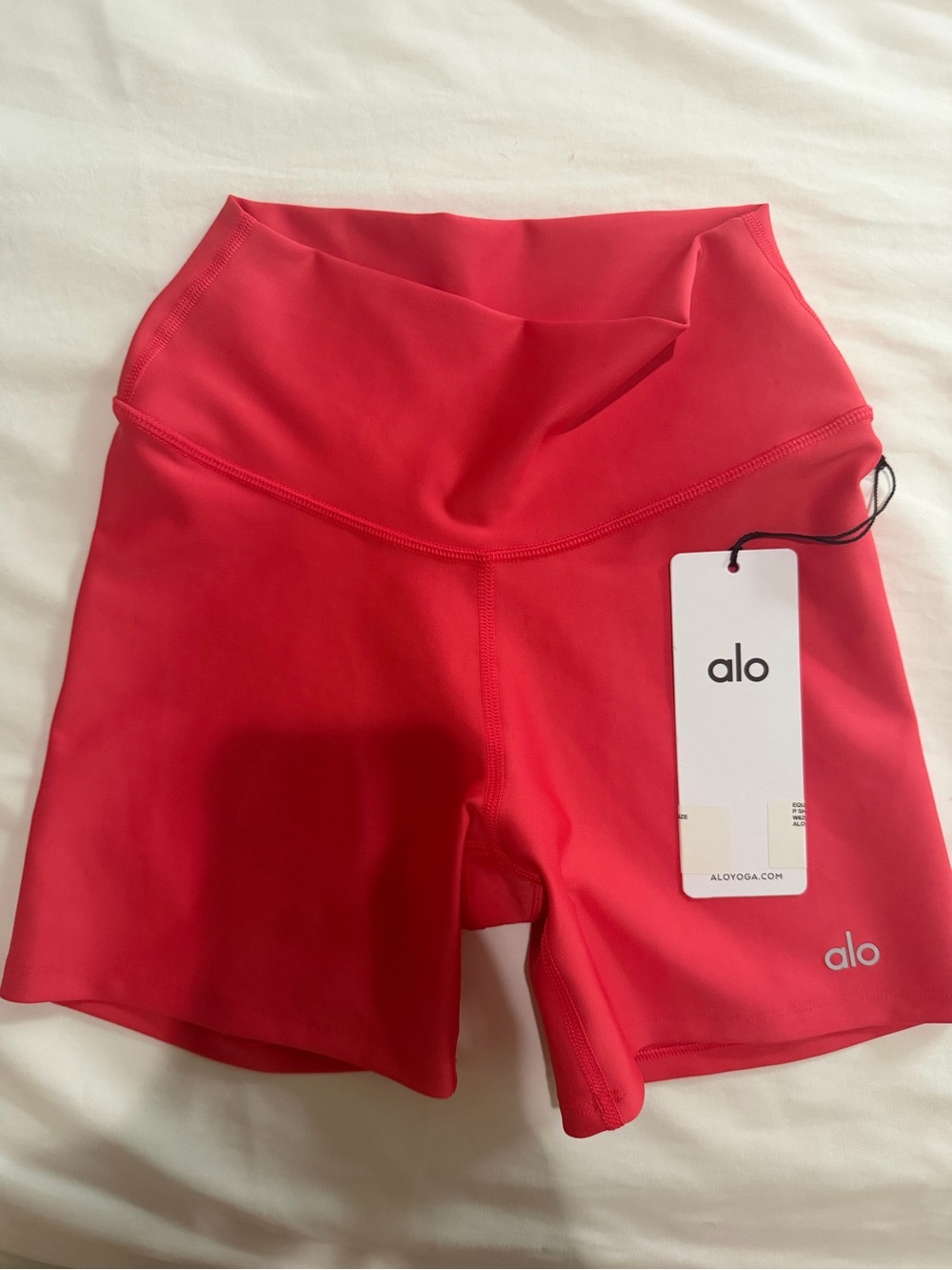 ALO Yoga High-Rise Red Bike Shorts